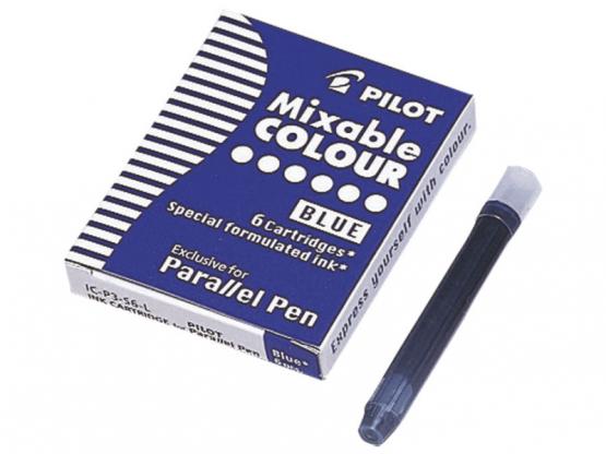Naboje do pióra PILOT Parallel Pen [kolor niebieski] 6 sztuk