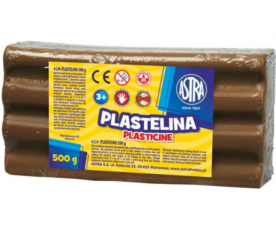 ASTRA plastelina 500g brązowa 