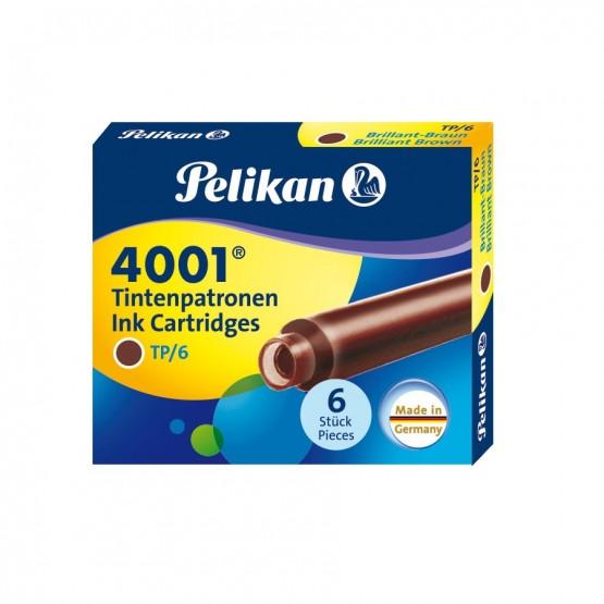 PELIKAN naboje do piór krótkie brąz TP/6 4001