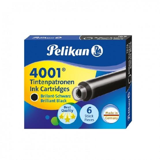 Pelikan 4001 Cartucce D'Inchiostro Per Penna Stilografica – Colore Nero – Confezione Da 6