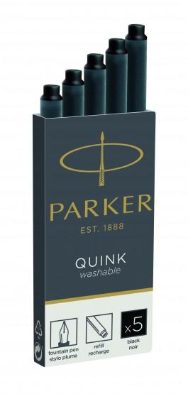 Naboje Parker Quink długie - kolor czarny