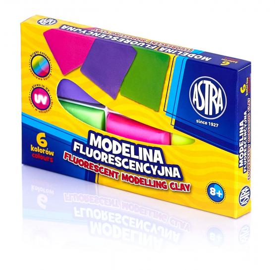 ASTRA modelina 6 kolorów fluorescencyjna 