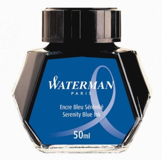 Waterman atrament w butelce 50ml - niebieski Serenity Blue