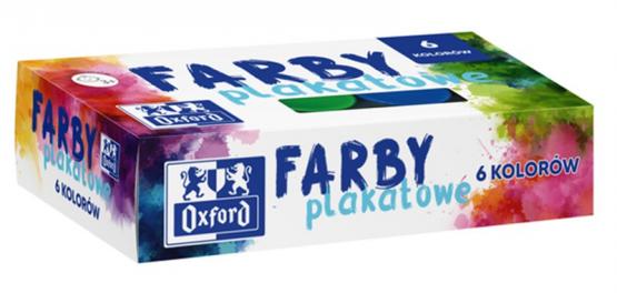 OXFORD farby plakatowe 6 kolorów [w słoiczkach 20 ml]