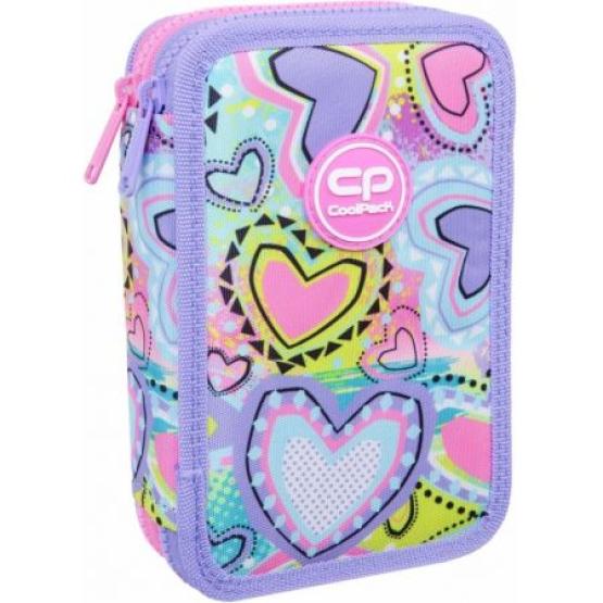 Piórnik CoolPack 2-poziomowy JUMPER 2 Pastel Heart [z wyposażeniem]