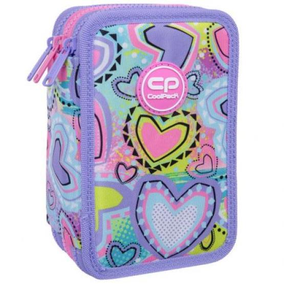 Piórnik CoolPack 3-poziomowy  JUMPER 3 Pastel Hearts [z wyposażeniem]