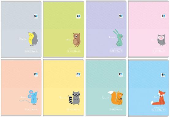 Zeszyt A5 16 kartek w 3 linie INTERDRUK BEBE KIDS PASTEL