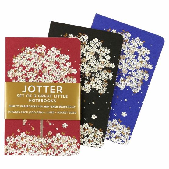 Zestaw 3 notesów Jotter 14x9 PETER PAUPER linia Falling Blossoms