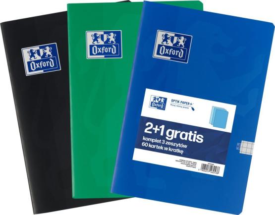 Zeszyt OXFORD 60 kartek A5 kratka [3 sztuki]