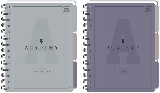 Kołozeszyt A5 100 kartek w kratkę INTERDRUK ACADEMY z przekładkami