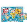 CzuCzu Puzzlove Zwierzęta Mapa Świata 4+ [60 elementów]