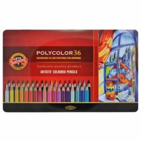 Kredki ołówkowe POLYCOLOR 36 kolorów KOHINOOR [metalowe opakowanie]