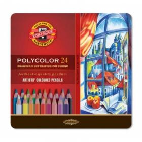 Kredki ołówkowe POLYCOLOR 24 kolory KOHINOOR [metalowe opakowanie]