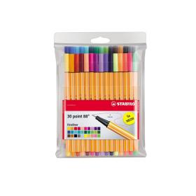 Zestaw cienkopisów STABILO POINT 88 [25 kolorów + 5 neonowych] 