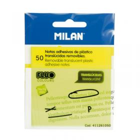 Karteczki samoprzylepne MILAN przezroczyste żółte [50 szt]