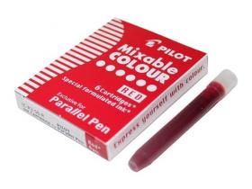 Naboje do pióra PILOT Parallel Pen [kolor czerwony] 6 sztuk