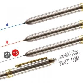MILAN multipen 3w1 [niebieski, czerwony, ołówek]