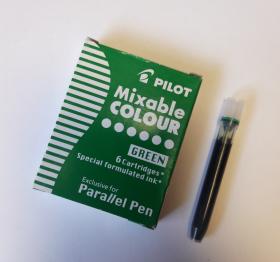 Naboje do pióra PILOT Parallel Pen [kolor zielony] 6 sztuk
