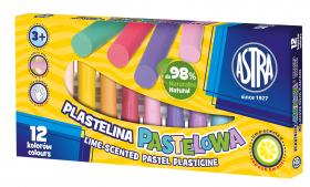 ASTRA plastelina 12 kolorów pastelowych o zapachu limonki