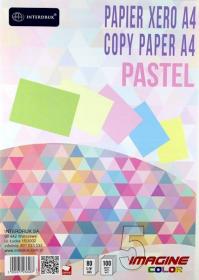INTERDRUK papier kolorowy A4 pastelowy [5 kolorów x 20 arkuszy]