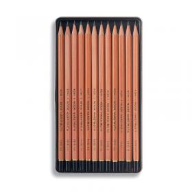 KOH-I-NOOR zestaw ołówków grafitowych 1510 [8B-2H] [metalowe opakowanie]