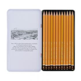 KOH-I-NOOR zestaw ołówków grafitowych 1500 [HB-10H] [metalowe opakowanie]
