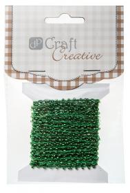 Dp Craft sznurek koralików zielony [4,5m]