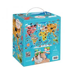 CzuCzu Puzzlove Zwierzęta Mapa Świata 4+ [60 elementów]