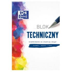 OXFORD blok A4 techniczny biały 250g [10 kartek]