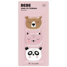 INTERDRUK gumki do ścierania BEBE Friends Girls [3szt]
